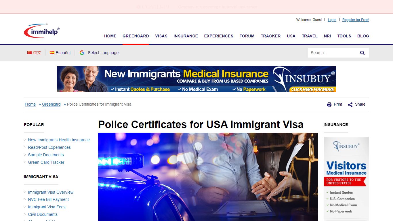 Police Certificates for USA Immigrant Visa - Immihelp